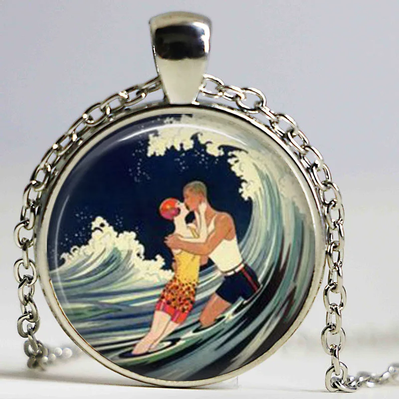 Ожерелье в стиле арт деко романтическое украшение виде волны океана Пляжная