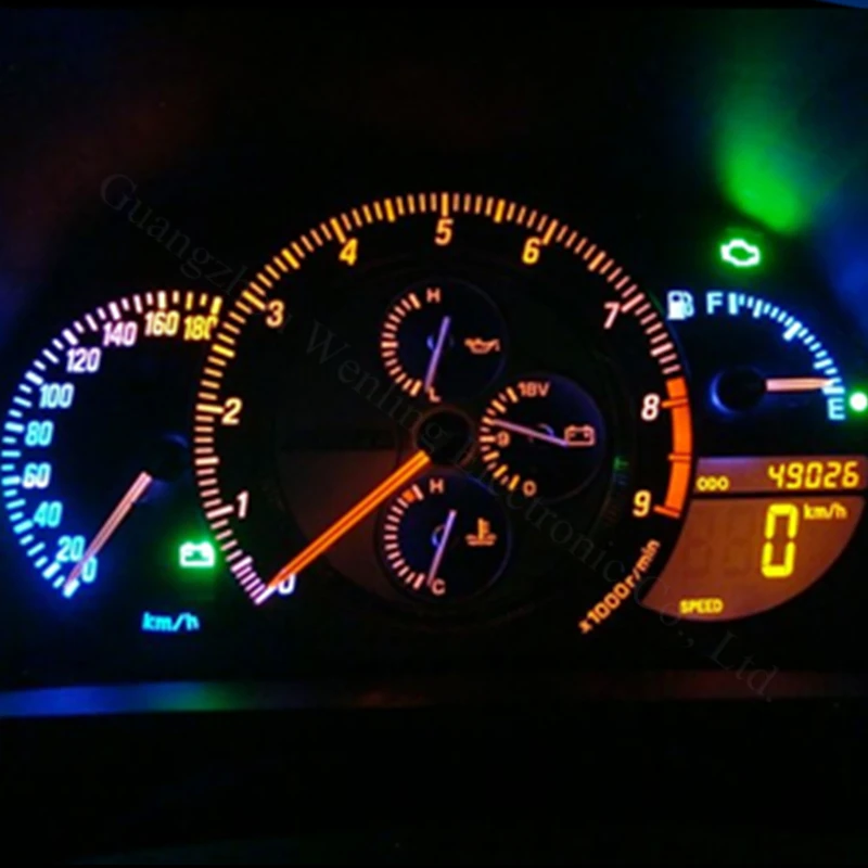 WLJH 10x Led T5 W3W 5730 SMD 37 73 74 Wedge Instrument Panel Speedometer Tacho Gauge Cluster Lamp Dash LED Bulbs Light Universal|led instrument panel