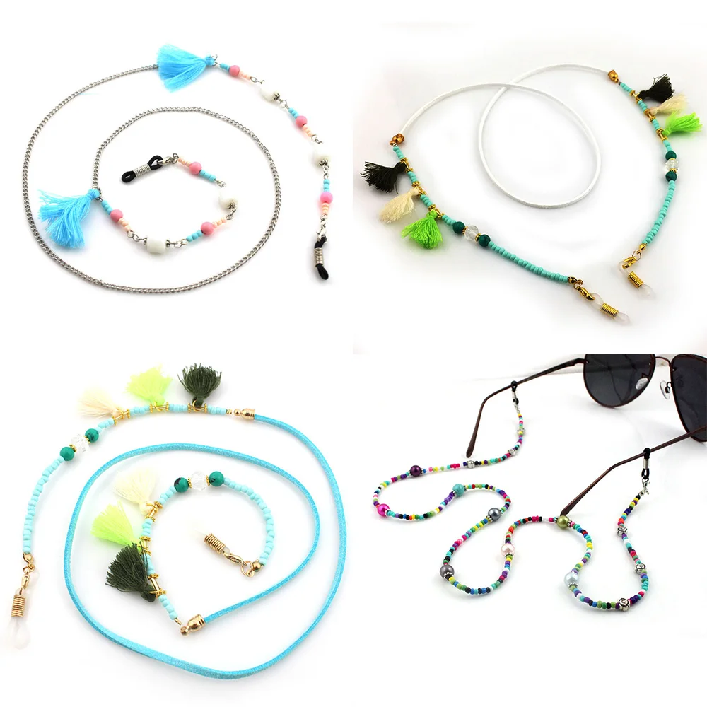 Женский богемный шнур для солнцезащитных очков модная цепочка с бусинами в стиле