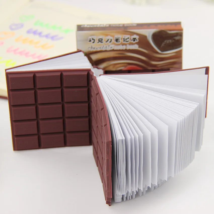 

1PC Best Promotion Convenient Stationery Notebook Chocolate Memo Pad DIY Cover Notepad School Gifts