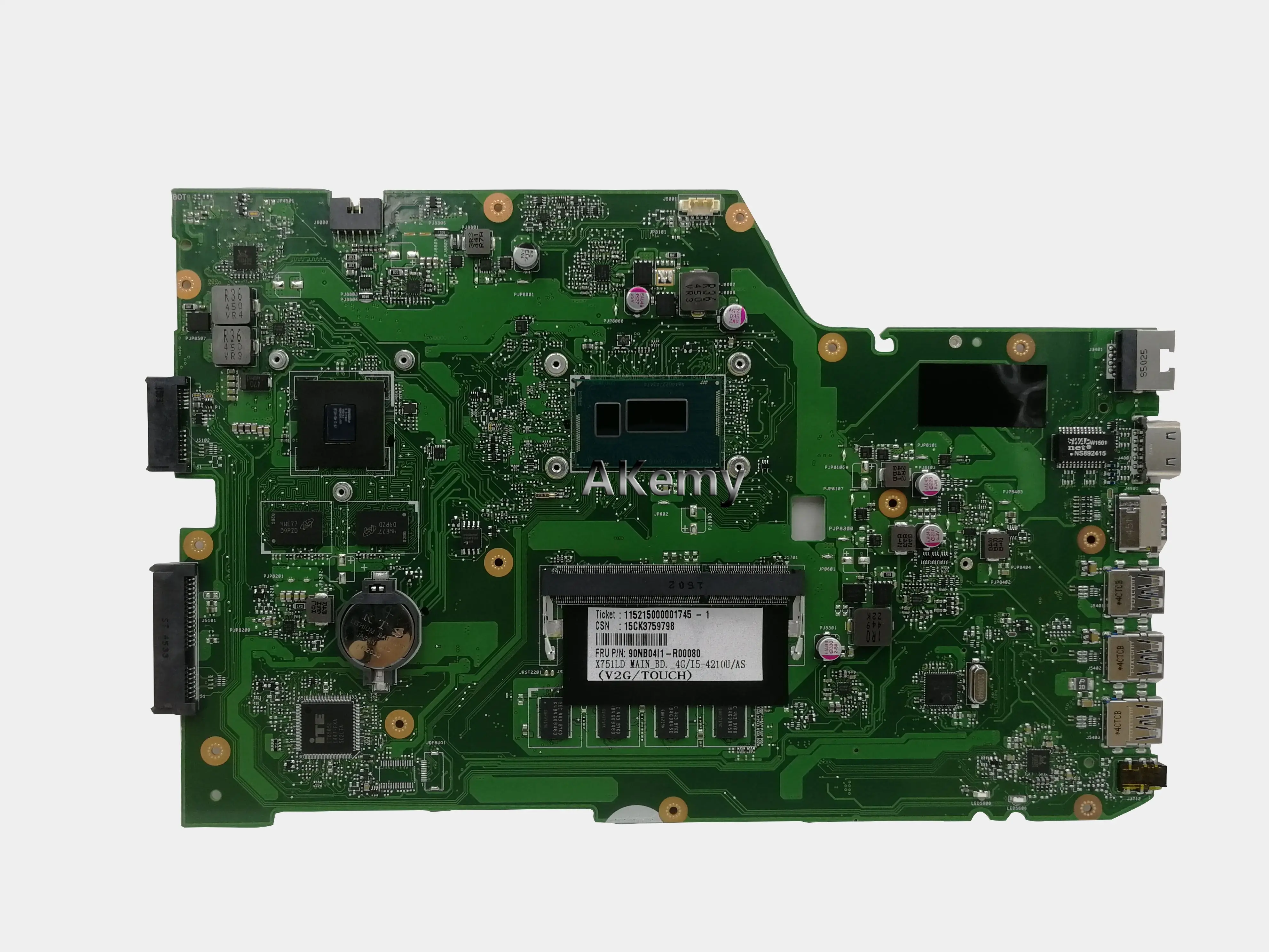 X751LD материнская плата i5-4210U GT820M для ASUS R752L R752LD R752LN X751LN Материнская плата ноутбука X751LD материнская плата X751LD материнская плата