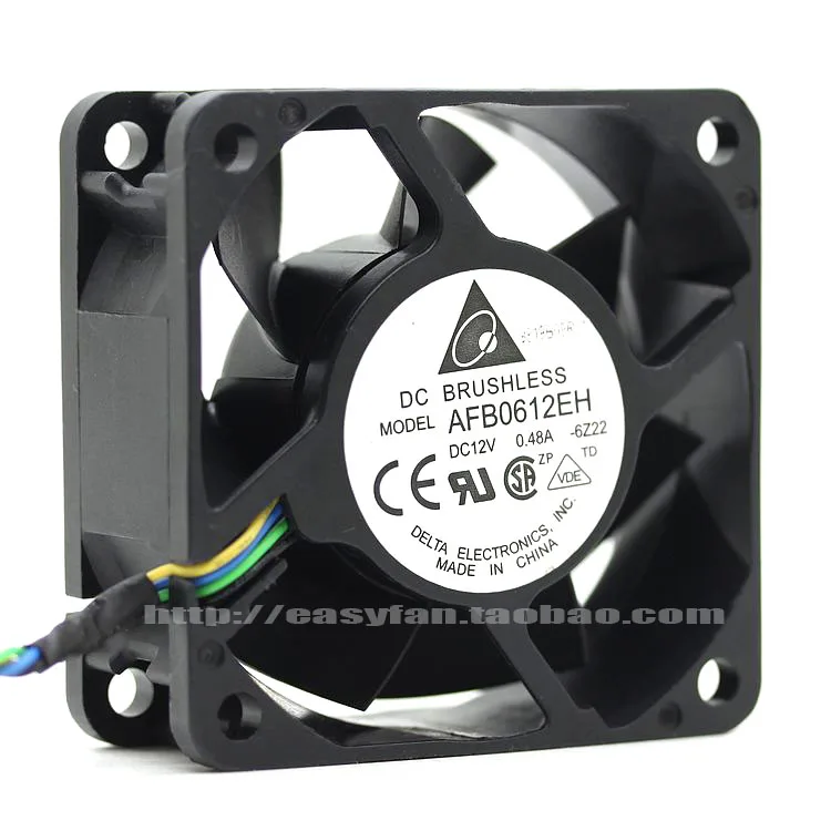 Вентилятор охлаждения сервера Detla Electronics AFB0612EH 6Z22 DC 12 В 0 48 а 60x60x25 мм|square fan|delta