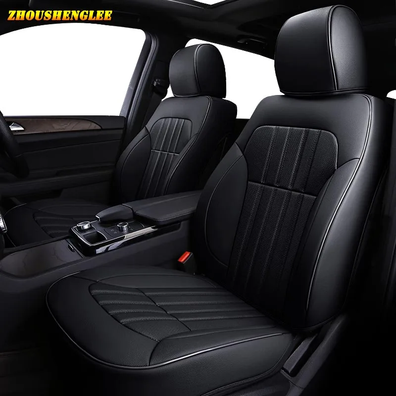 BLACK Изготовленный На Заказ Кожаный чехол для автокресла LEXUS RX270 RX350 RX450h RX300 RX330 RX400h RX200 NX200 NX300 NX300h чехол для автосидений - Название цвета: BLACK