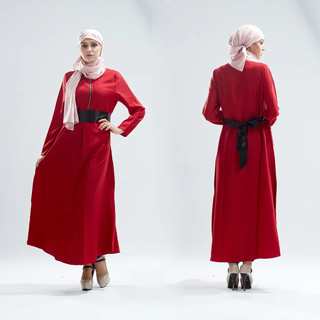 

Loose Abayas Long Sleeve For Malaysia Women Muslim Maxi Dress Abaya Jilbab Islamic Ladies Long Evening Kaftan Z415