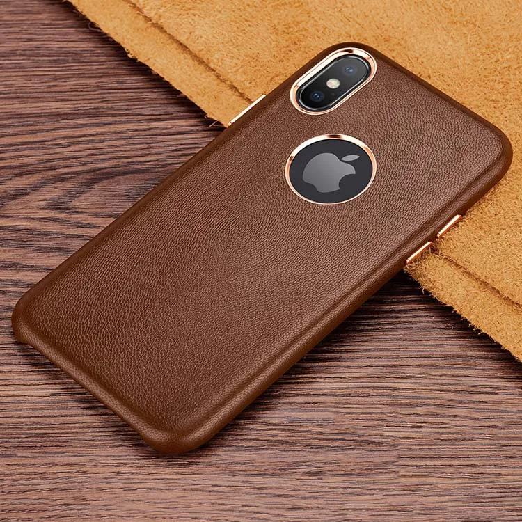Чехол для iPhone XS Max, Роскошный милый тонкий мягкий защитный чехол из натуральной кожи, чехол для телефона для iPhone XR, задняя крышка Funda - Цвет: Brown