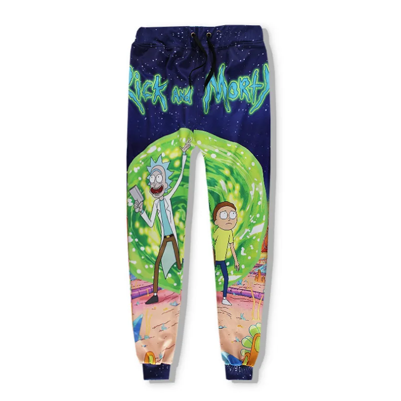 Pants 1 Harajuku Мультфильм Рик и Морти 3D печати свитера пуловер толстовки красочный спортивный костюм с капюшоном топы брюки спортивная одежда - Цвет: Pants 1
