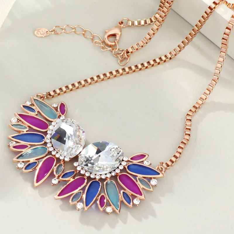 Neoglory кристалл и стразы комплект ювелирных изделий эмаль роскошное красочное