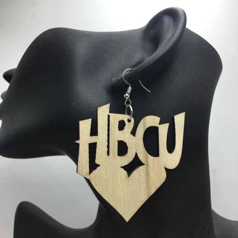 Бесплатная Доставка!! Необработанные деревянные серьги HBCU|earrings free shipping|earrings