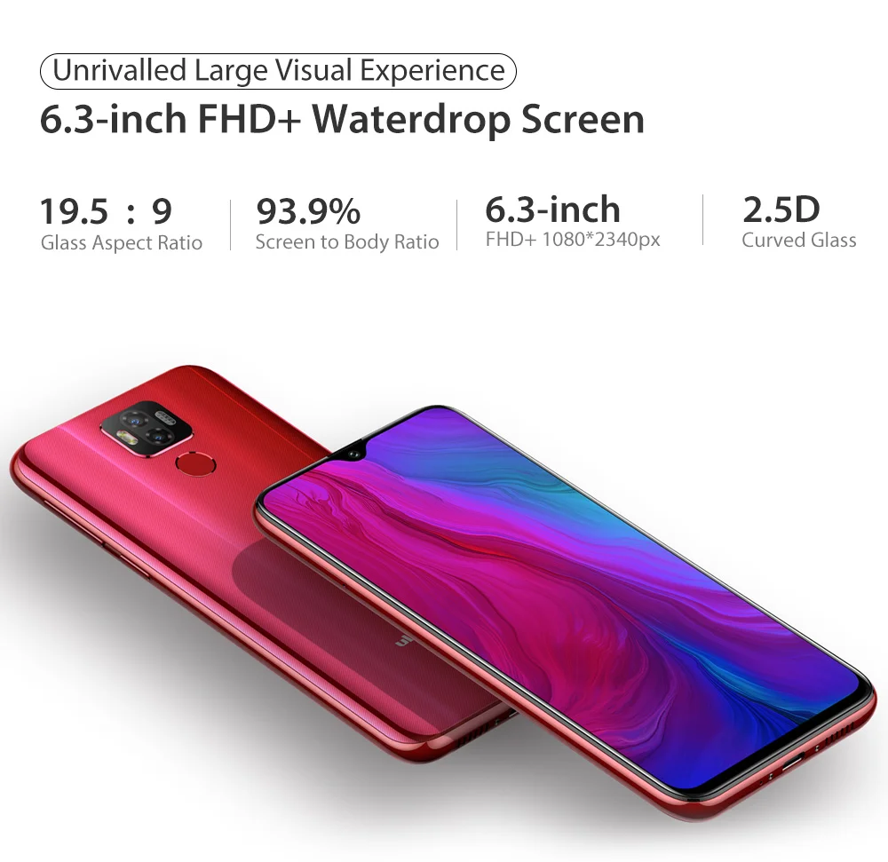 Ulefone power 6 6350mAh Мобильный телефон Android 9,0 Pie 6," FHD MT6765V Восьмиядерный 4 Гб+ 64 Гб 16MP NFC 4G BT 5,0 смартфон