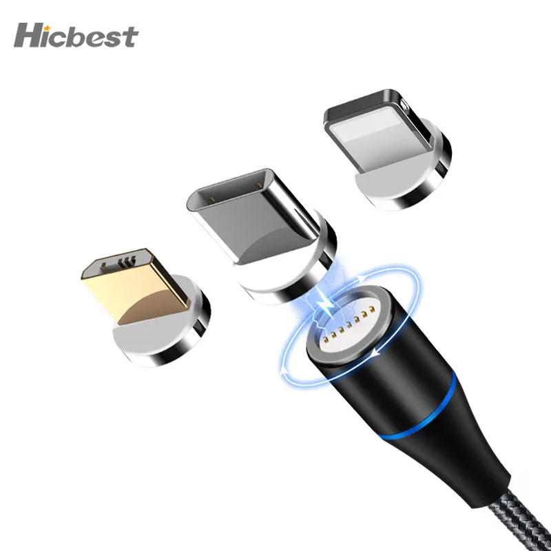 3A Быстрая зарядка Micro USB Магнитный кабель зарядное устройство Тип C Android передачи