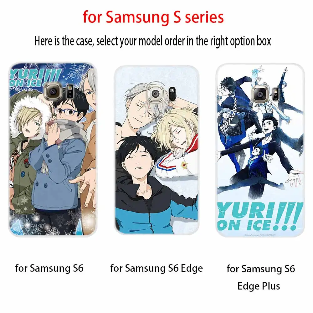 Yuri on ice yuri and victor skate мягкий чехол для Samsung Galaxy S7 Edge S8 S9 S10 S11 S20 S21 Plus Lite E Ultra | Мобильные