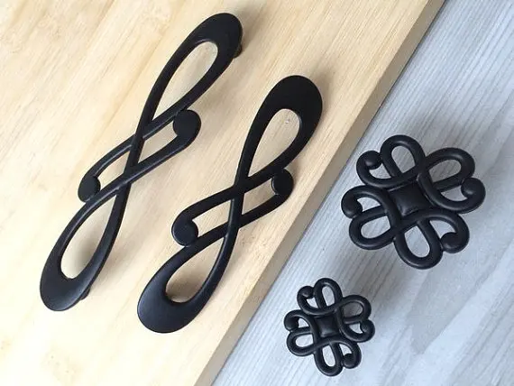 3 75 &quot5&quot Ручка для комода ручки выдвижных ящиков черные кухонного шкафа дверные