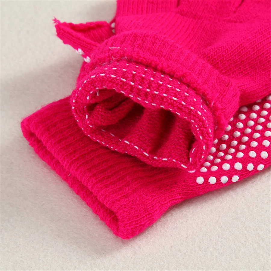 Новые хлопковые перчатки для йоги женские нескользящие спортивные вязаные с