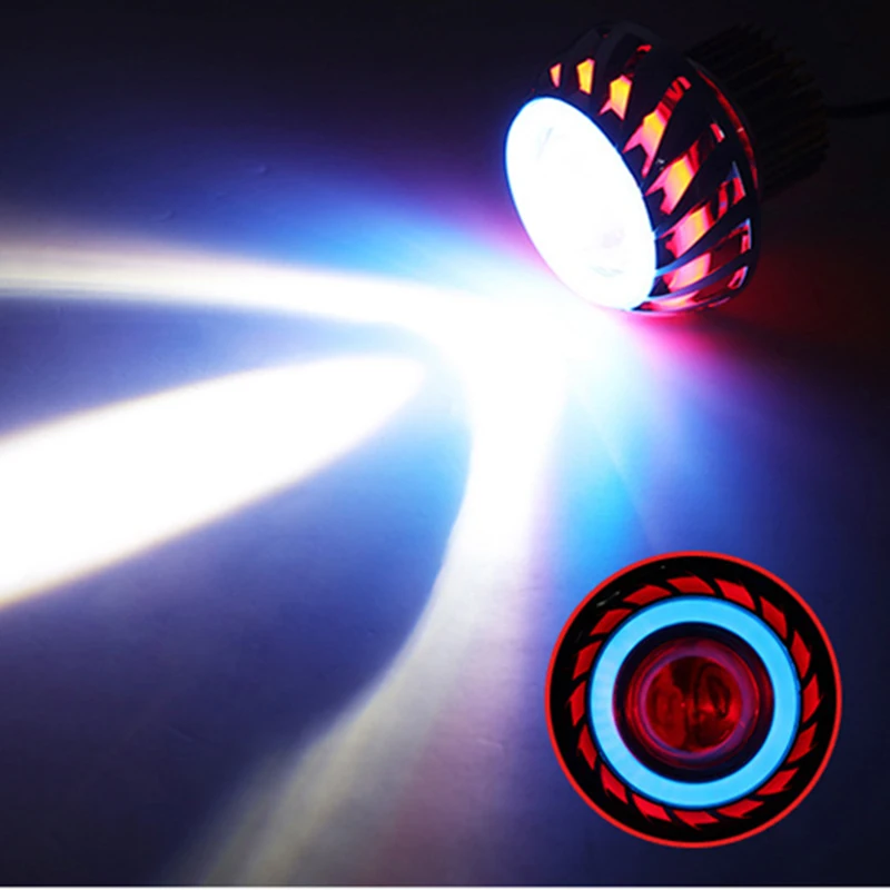 

motorbike led Headlights Motorcycles colorful driving Work spot lamp Motorcycle LED 12v 6500k Spotlight motor Fog Light headlamp