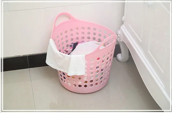 Модная мягкая пластиковая корзина для белья грязной одежды хранения вырезанная