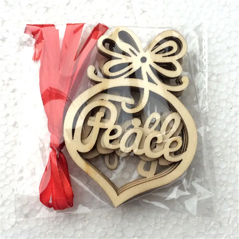 

6pcs Wood Hanging Pendant Christmas
