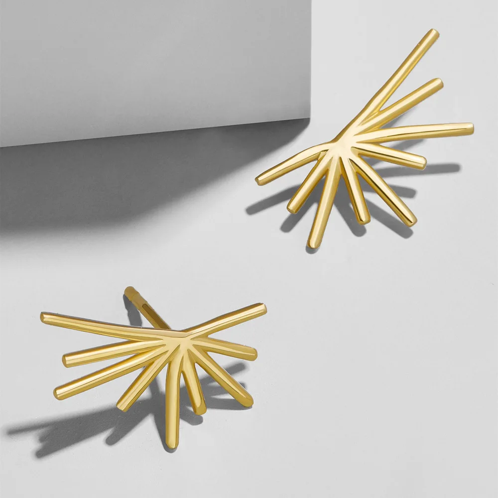 2020 Новые простые очаровательные маленький золотого цвета серьги в виде листиков