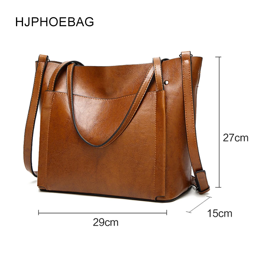 Брендовые женские кожаные сумки HJPHOEBAG Женская Большая Сумка тоут