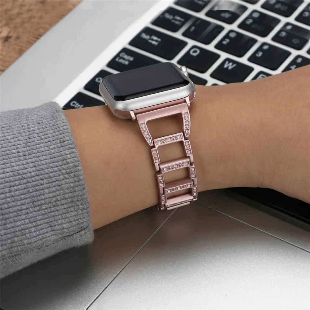 Кожаный ремешок для часов Apple Watch 38 мм 42 серия 1 2 3 браслет из нержавеющей стали с