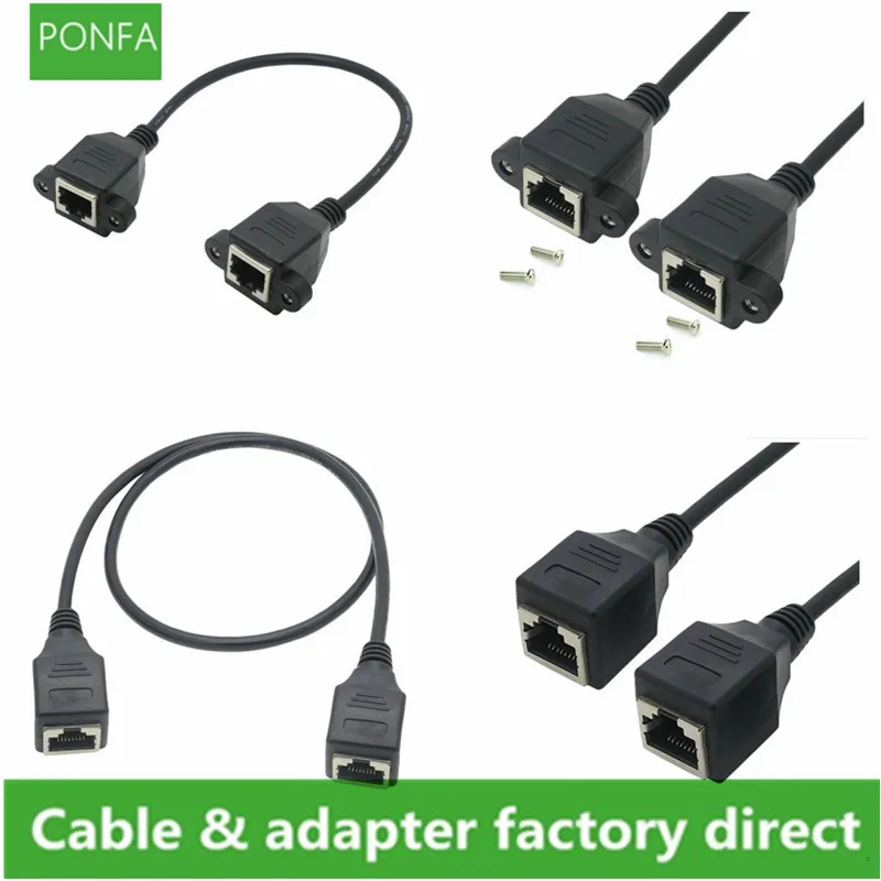

RJ45 Сетевой удлинитель RJ45 удлинитель «Мама-мама» кабель CAT5 Сетевой кабель удлинитель с винтовыми отверстиями можно зафиксировать
