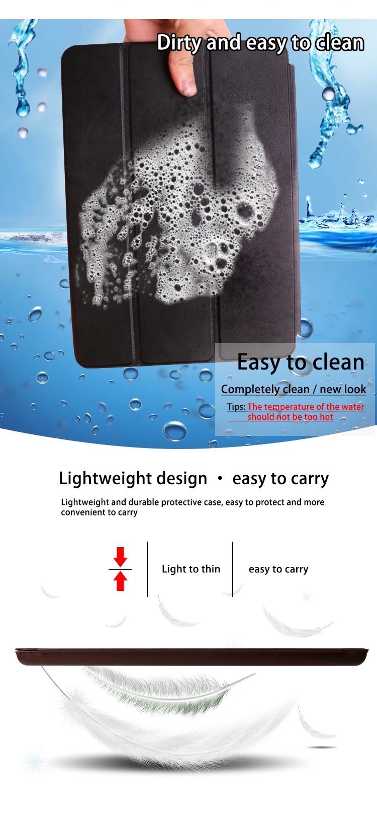 Ikase Store, 10,5 дюймов, смарт-чехол из искусственной кожи с Откидывающейся Крышкой для ipad Pro, автоматический режим сна 360, полностью полиуретановый смарт-чехол для apple ipad A1701 A1709