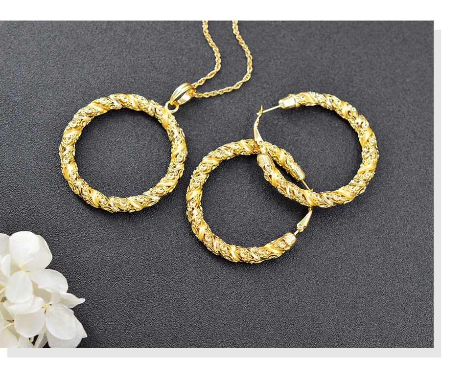 Sunny Jewelry, классические ювелирные изделия, большие ювелирные наборы для женщин, колье серьги кулон, вечерние, свадебные, круглые ювелирные изделия, подарок