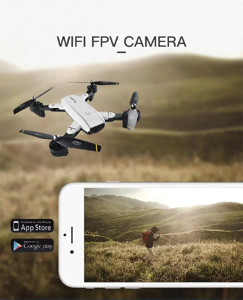 SG700 2-мегапиксельный Радиоуправляемый квадрокоптер с камерой, Wi-Fi, FPV, складной селфи Дрон, удерживающий высоту, карманный Дрон VS YH-19HW Visuo XS809HW D30