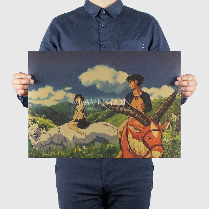 Хаяо миядзяки С рисунками из комиксов аниме 21/Мононоке Hime B/крафт Бумага наклейки
