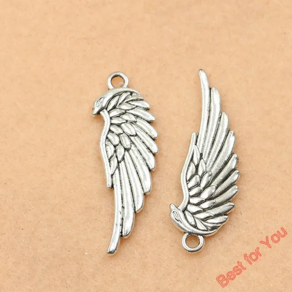 Посеребренные бусины с крыльями ангела в античном стиле Подвески для