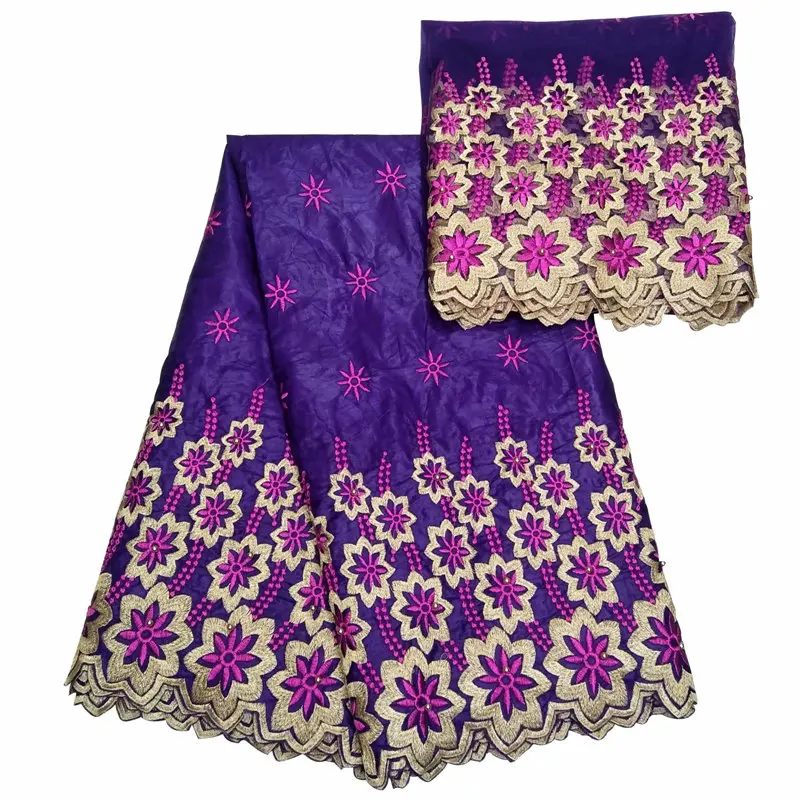 Latest African Lace Fabric Guaranteed quality! embroidery bazin riche getzner 5yards and 2yards swiss voile lace BA1022 | Дом и сад