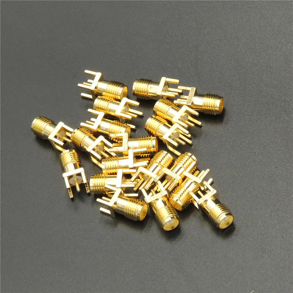 

250Pcs Gold SMA female jack Panel Mount PCB Straight Solder RF Coax adapter