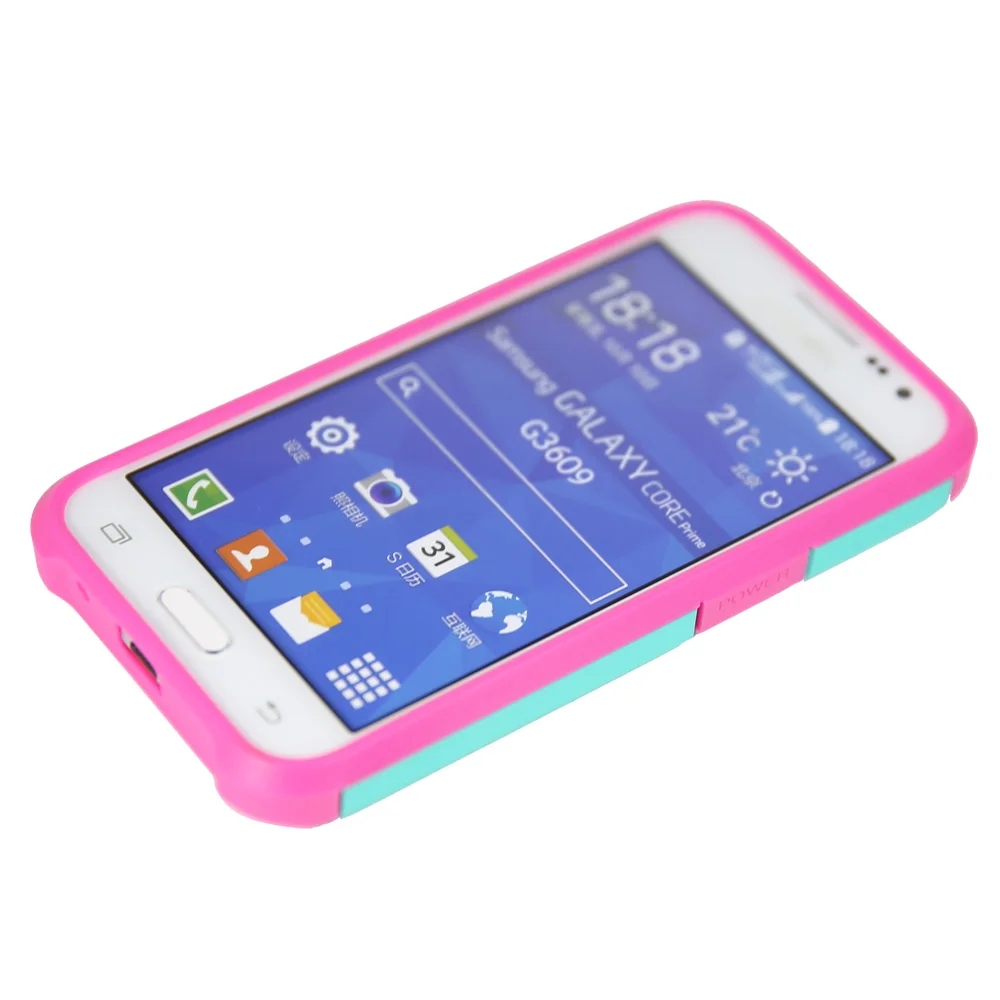 Двухслойный тяжелый Гибридный армированный жесткий чехол кожи противоударный