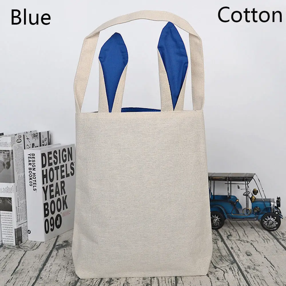 Dark Blue 1 шт. джутовые мешочки из мешковины, пасхальные заячьи ушки, сумка для покупок, подарки, сумка, пасхальные заготовки, Домашняя вечеринка, праздник, Прямая поставка - Цвет: Dark Blue