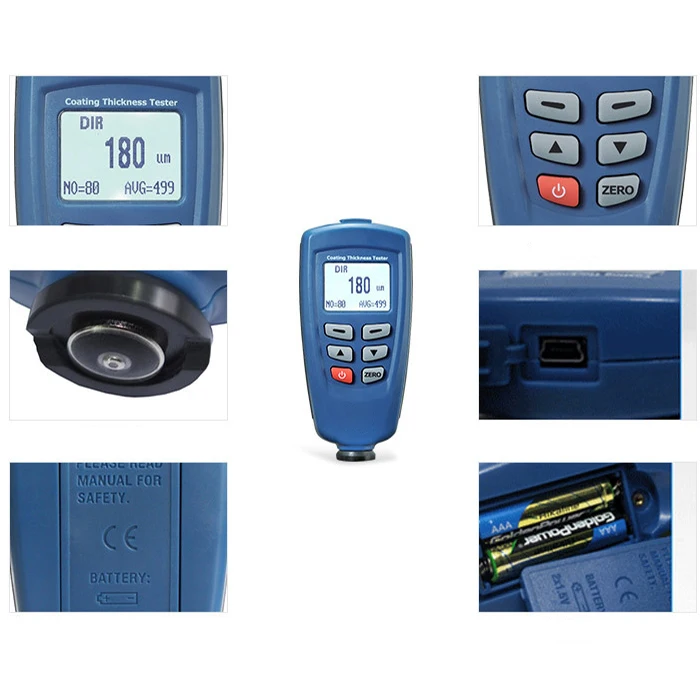 DT 156 измеритель толщины покрытия краски цифровой 0 ~ 1250um USB кабель CD Программное