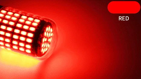 RED CZPVQ 1 шт. 1156 T20 7440 светодиодный лампы BA15S P21W PY21W 3014 144SMD светодиодный Автомобильный задний фонарь стоп-сигнал Canbus без ошибок авто лампа 12 В - Испускаемый цвет: RED