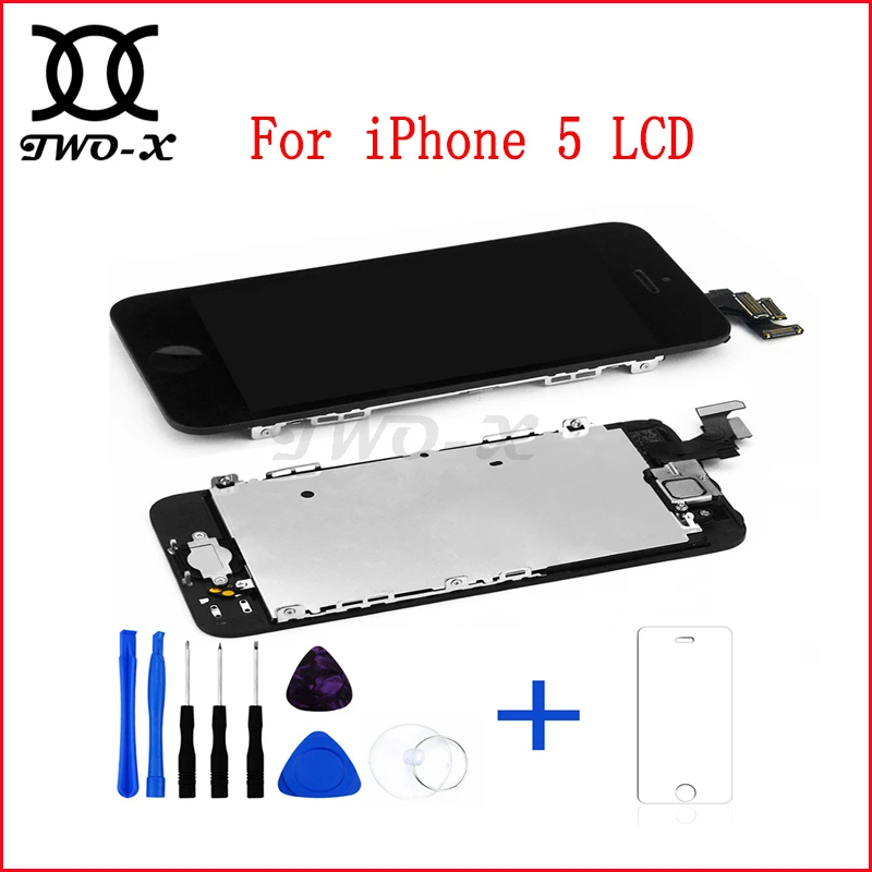 ЖК-дисплей Дисплей для iphone 5 5G 5C 5S Полное собрание Сенсорный экран планшета Топ +