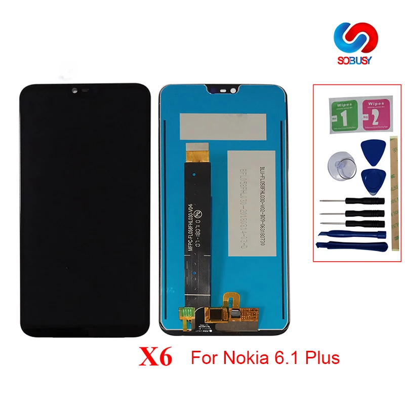 Для 5 8 &quotMicrosoft Nokia X6 6 1 плюс ЖК дисплей кодирующий преобразователь сенсорного