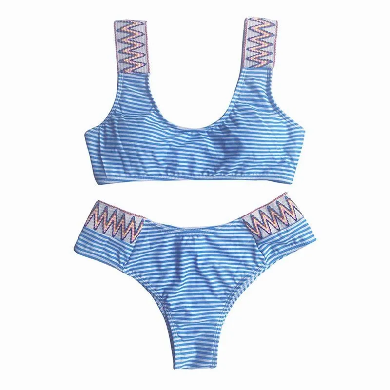 SAKKUS 2019 Sexy Halter Bikinis Women Sport Swimsuit Push Up Swimwear High Waist Retro Bikini Set Tankini Bathing Suits |