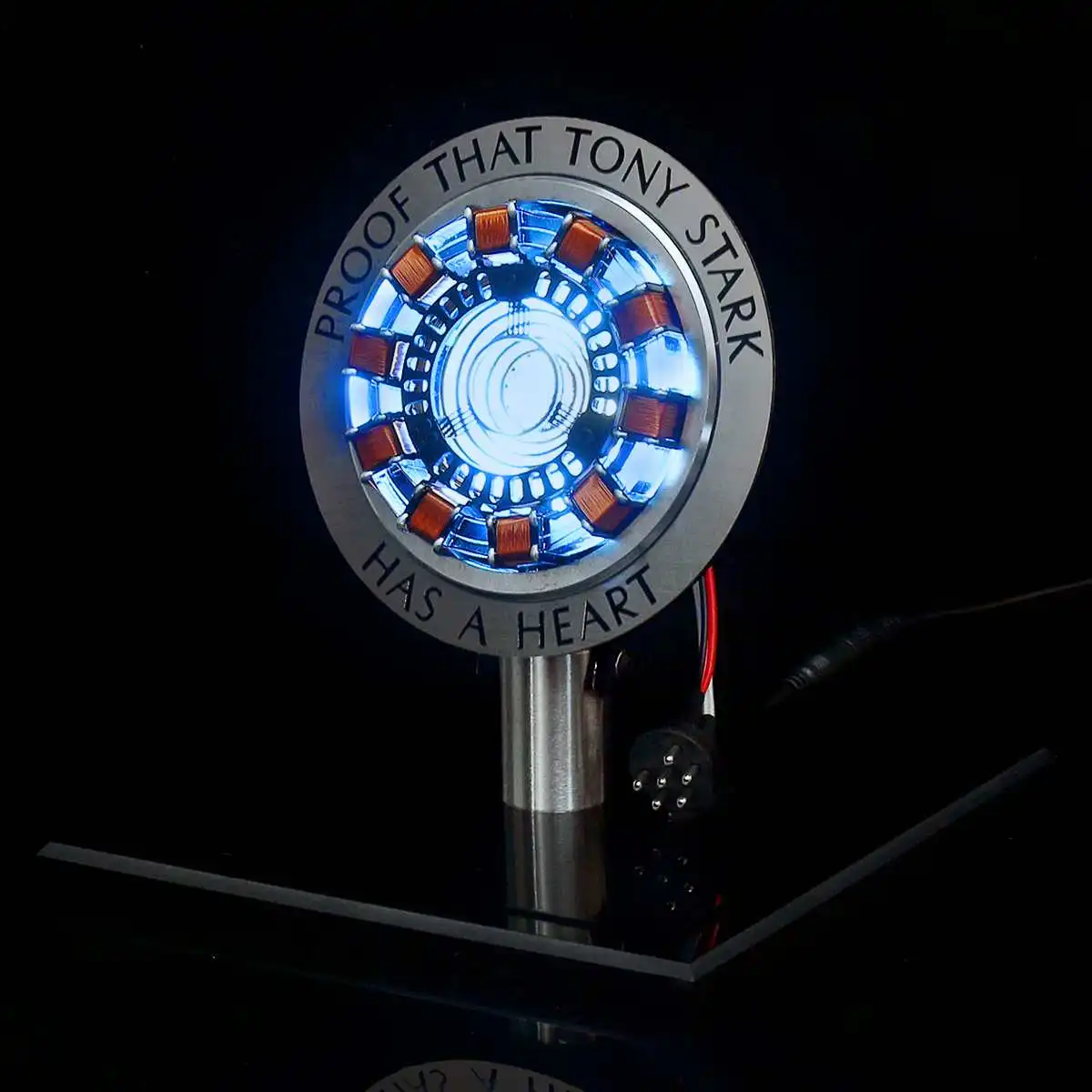 

1:1 Scale Arc Reactor Action Figure Remote LED Light Arc MK1 DIY Parts Model Assembled Toys Chest Lamp Acrylic/Aluminum alloy