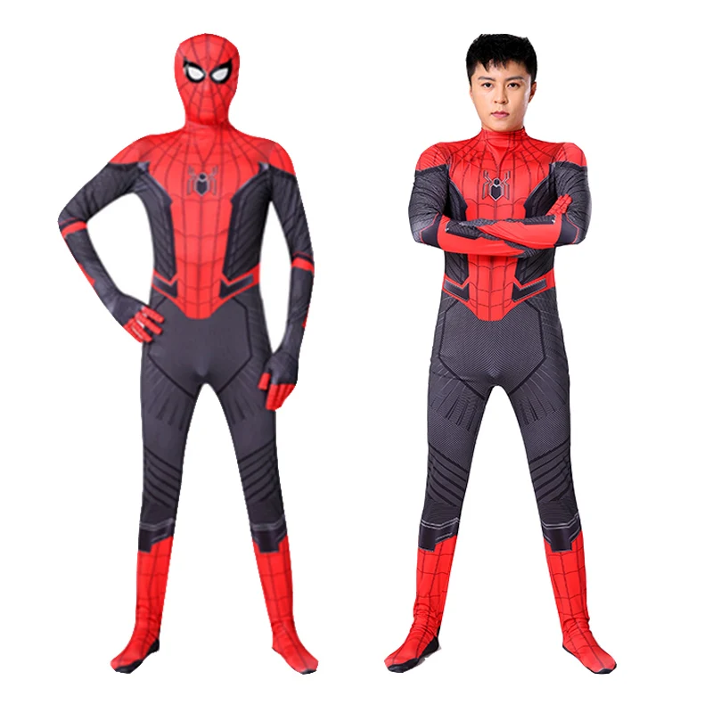 Spider-Man Far From Детский костюм Человека-паука; костюм Человека-паука для взрослых; костюм Человека-паука; одежда для костюмированной вечеринки; облегающий костюм на Хэллоуин; комбинезоны - Цвет: Spider-Man Far From