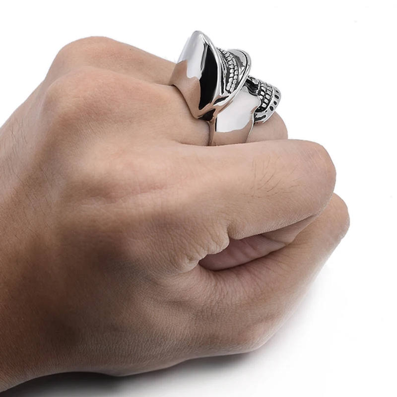 Кольцо CHIMDOU 2018 мужское модное в стиле панк из нержавеющей стали|ring jewelry|skull ring