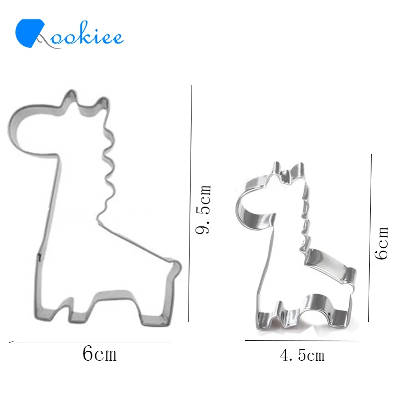 Qookiee 2 шт./компл. Нержавеющая сталь печенья Жираф Форма печенье Mold выпечки