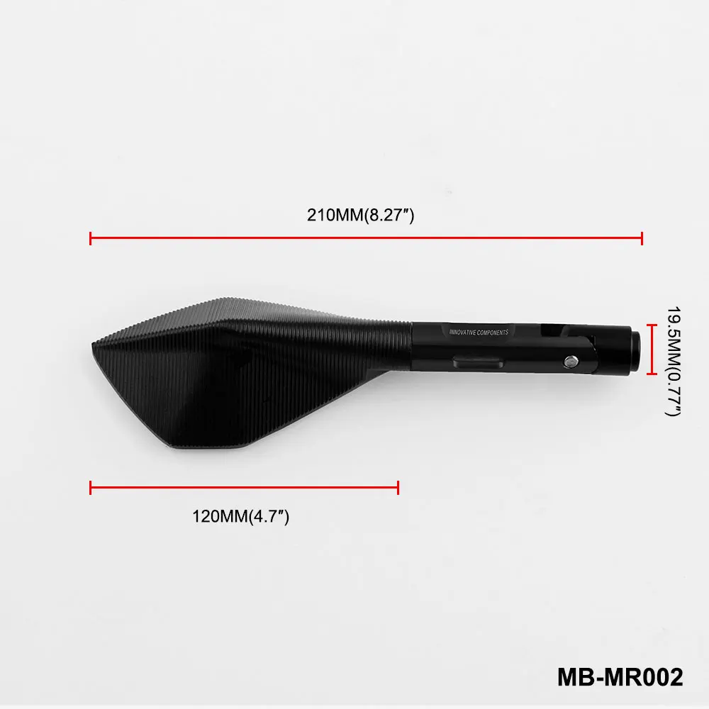 MB-MR002-BK RYANSTAR CNC алюминиевые мотоциклетные зеркала заднего вида голубое стекло боковое зеркало заднего вида Универсальное для HONDA KAWASAKI YAMAHA KTM DUCAT - Цвет: MB-MR002-BK