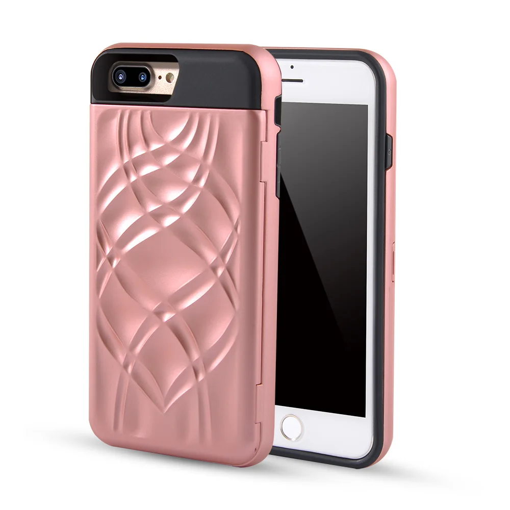 Зеркало для макияжа флип чехол для iPhone X, 8, 7, 6, 6 S, Plus, Fundas держатель крышки с телефонные разъемы для карт чехлы