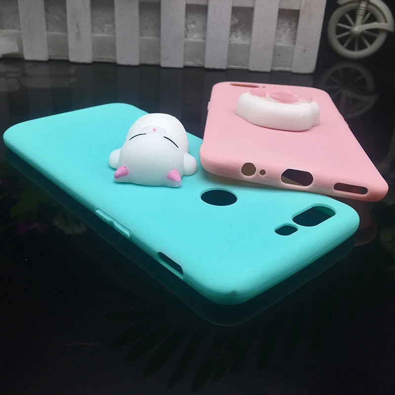 Мягкий силиконовый чехол из ТПУ с милым объемным мягким котиком для oneplus 6
