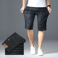 big size 40 42 44 46 men denim shorts 2020 summer new fashion business elastic slim short for jeans male brand clothes