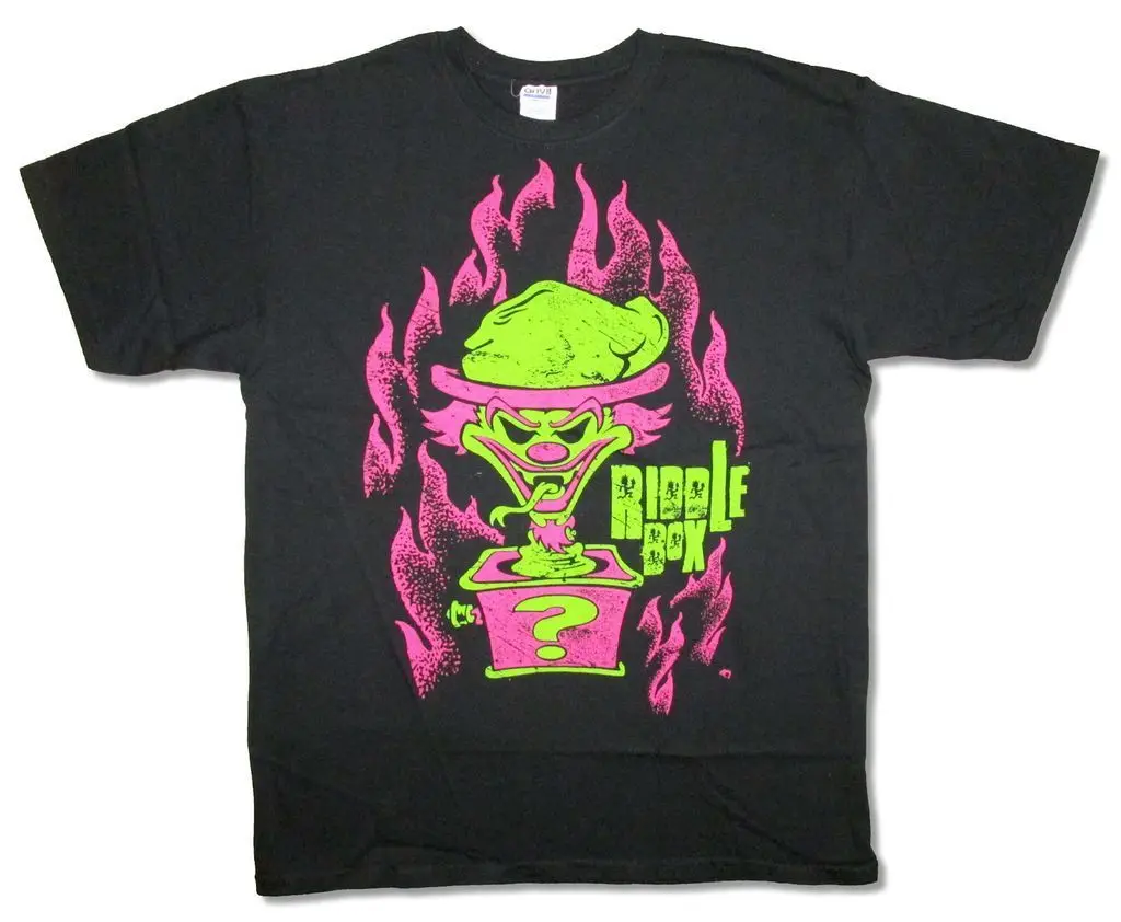 Insane Clown Posse Riddle Box In Flames черная футболка новый официальный принт унисекс модная Топ