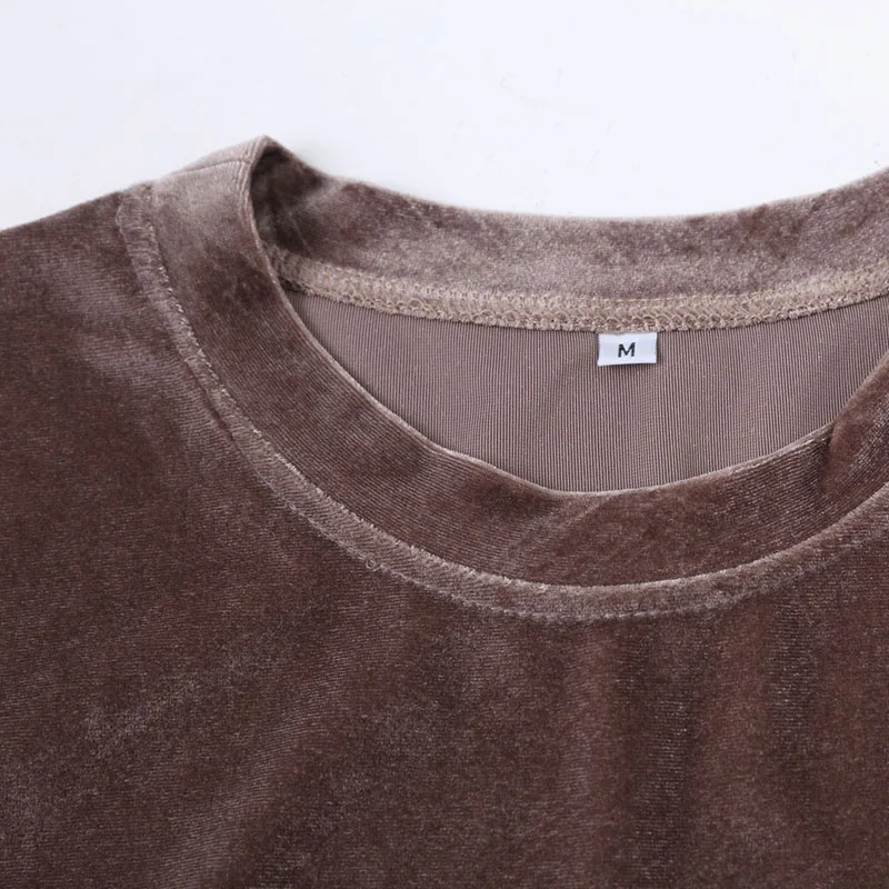 Женское облегающее платье JLI мая вельветовое средней длины с коротким рукавом и О