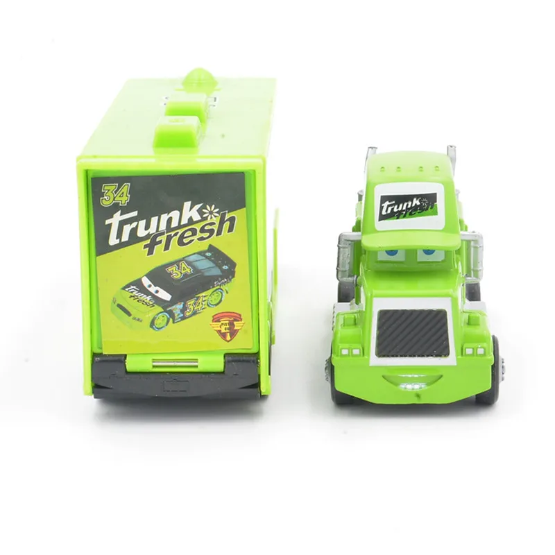 Disney Pixar Cars 2 шт. Lightning Mcqueen No.34 Mack Truck & Dacer 1:55 литой металлический сплав и пластик
