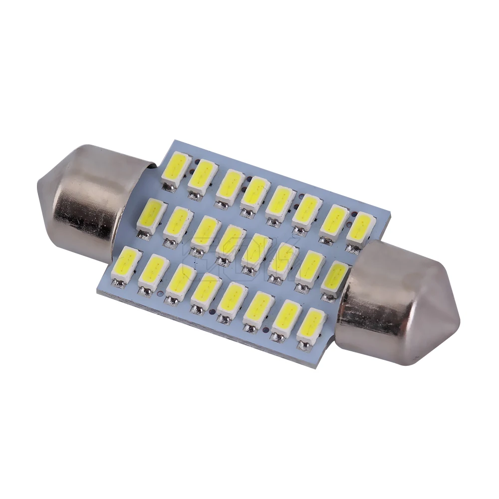 100 шт./лот festoon 24smd 3014 Светодиодная лампа для чтения 31 мм 36 39 42 автомобильная